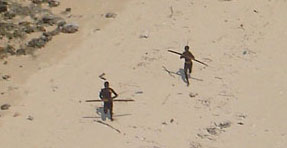 Sentinelese from helicopter